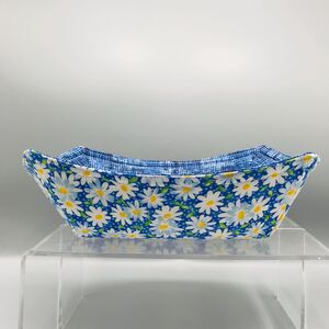 NEW! Microwave Cozy For Takeout Containers Reversible, Spring Blue Daisy